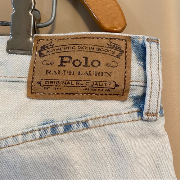Polo Ralph Lauren Acid wash Sprighton Boyfriend Denim Shorts Size 32 - Picture 5 of 8